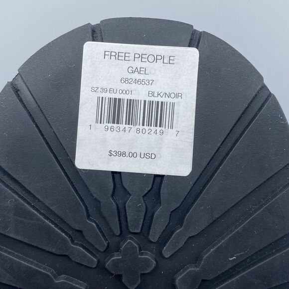 Anthropologie Paloma Barcelo Chunky  Loafers Womens US 9 Black Leather Y2K NWOB - Picture 13 of 15